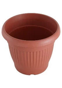 Campana ültető O35cm, bordázott, terracotta