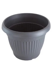 Campana ültető O35cm, bordázott, antracit