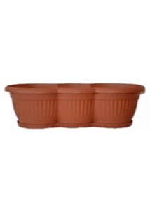 Balkonláda bordázott 40 cm terracotta