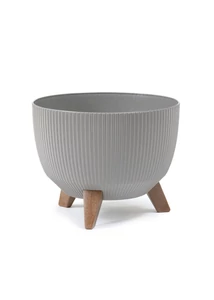 ROMA virágtartó ECO jumper wood d 290  mm,  szürke