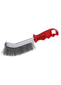 Drótkefe 1 soros 270 mm inox hajlított műa.nyéllel
