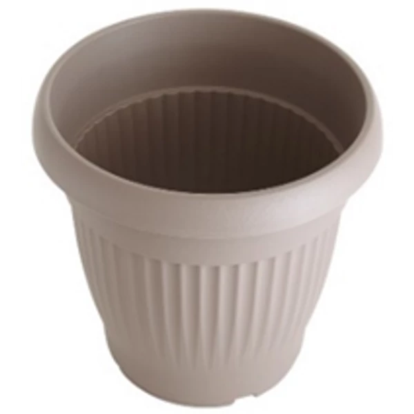 Campana ültető O45cm, bordázott, taupe