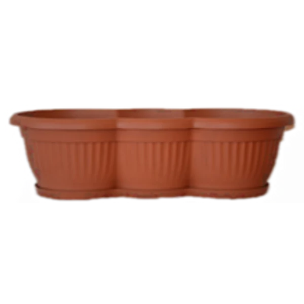 Balkonláda bordázott 40 cm terracotta