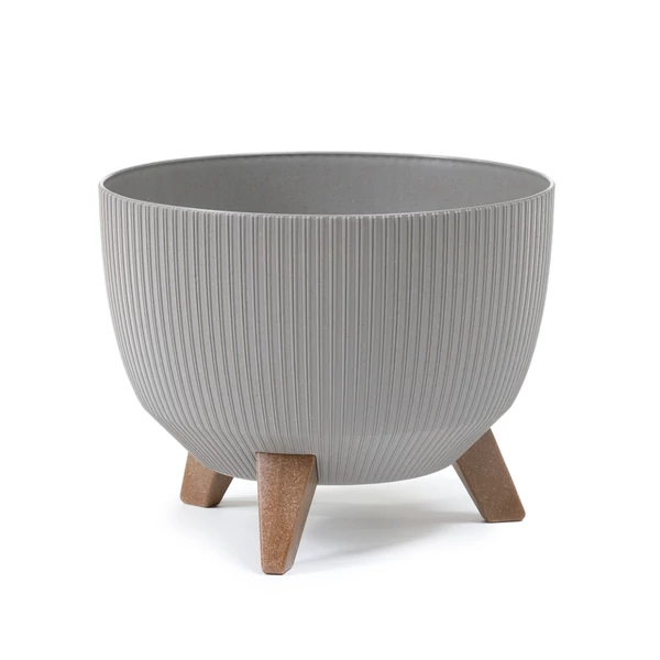 ROMA virágtartó ECO jumper wood d 330  mm,  szürke
